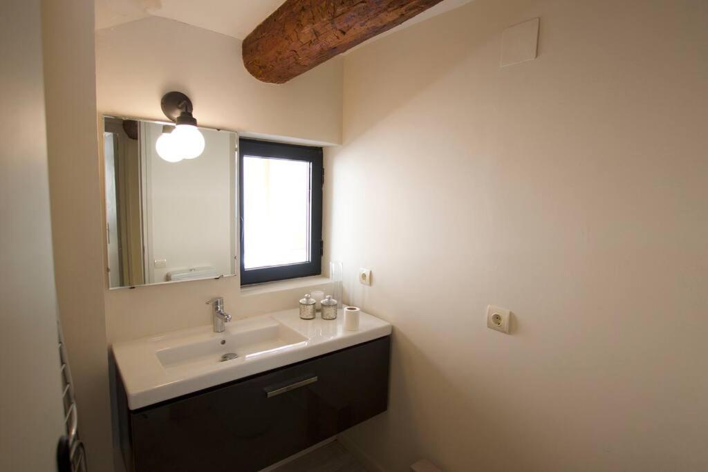 Apartament Central Amb Terrassa Alp Esterno foto